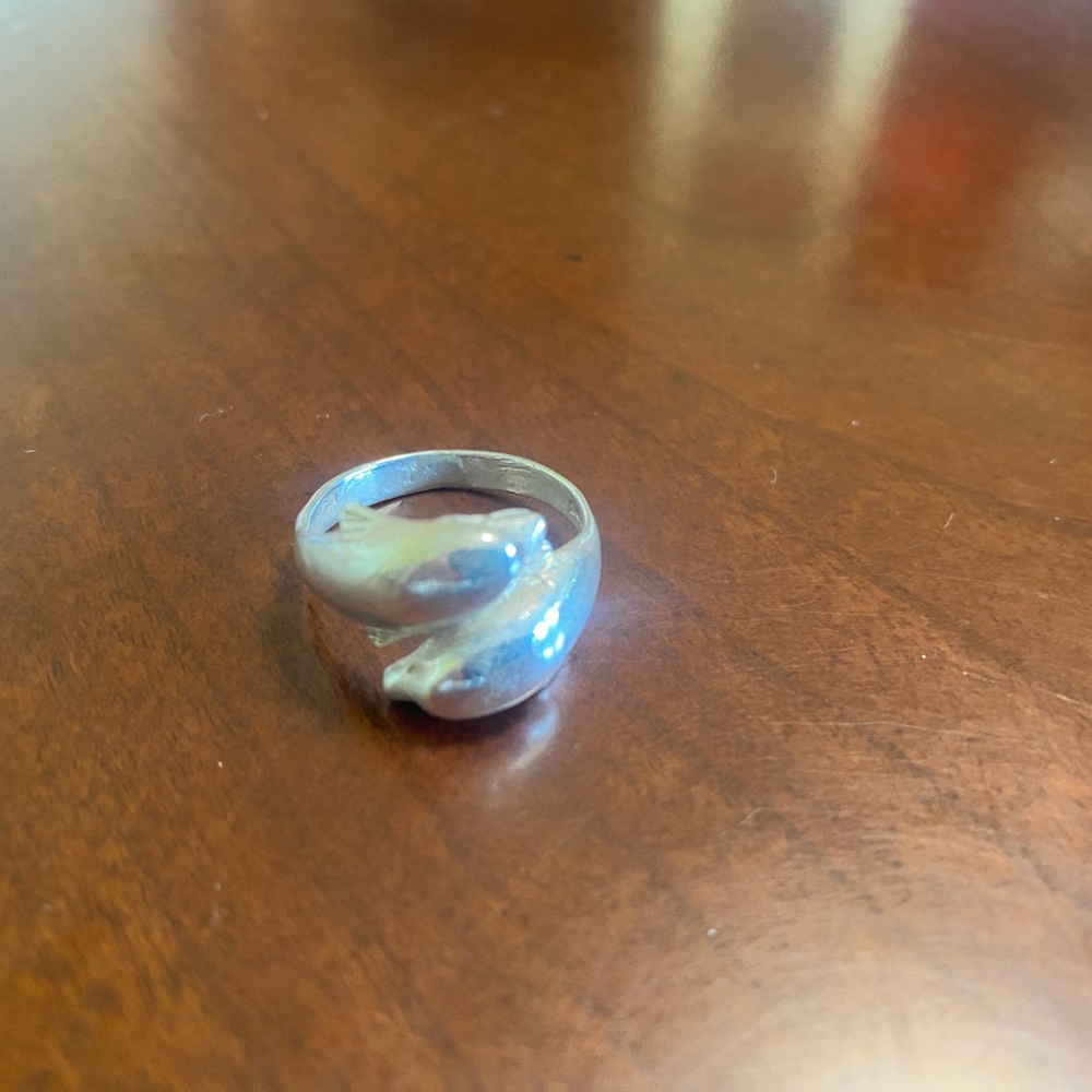 Sterling Silver dolphin ring size 9